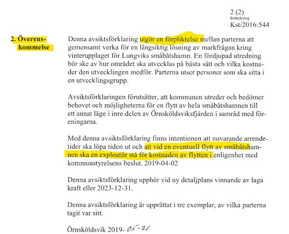 Del av avsiktsförklaring